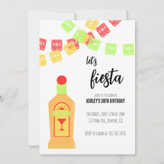 Adult Birthday Fiesta Invitation