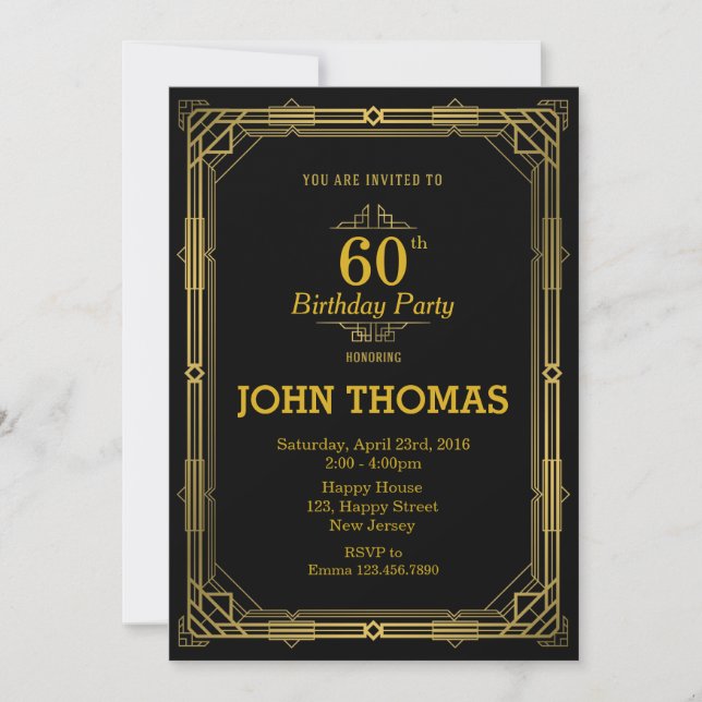 Adult Birthday Invitation (Front)