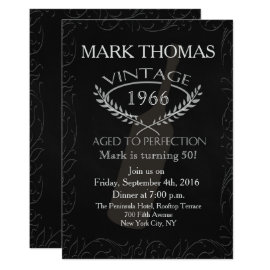 Adult Birthday Invitation - Aged to Perfection