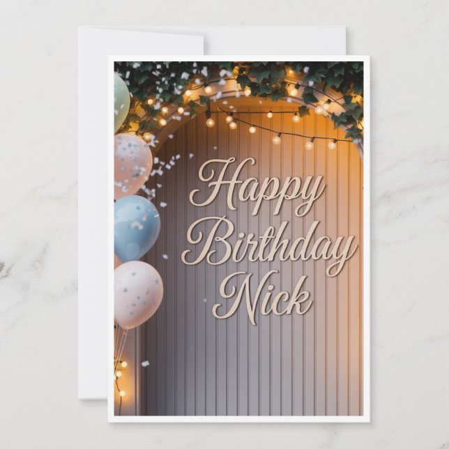 Adult Birthday Invitations 🎉 – Stylish  (Front)