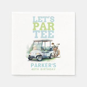 Adult Birthday Partee Golf Personalized Napkins