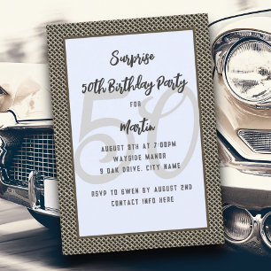 Adult Birthday Party For Him Wire Border Invitation