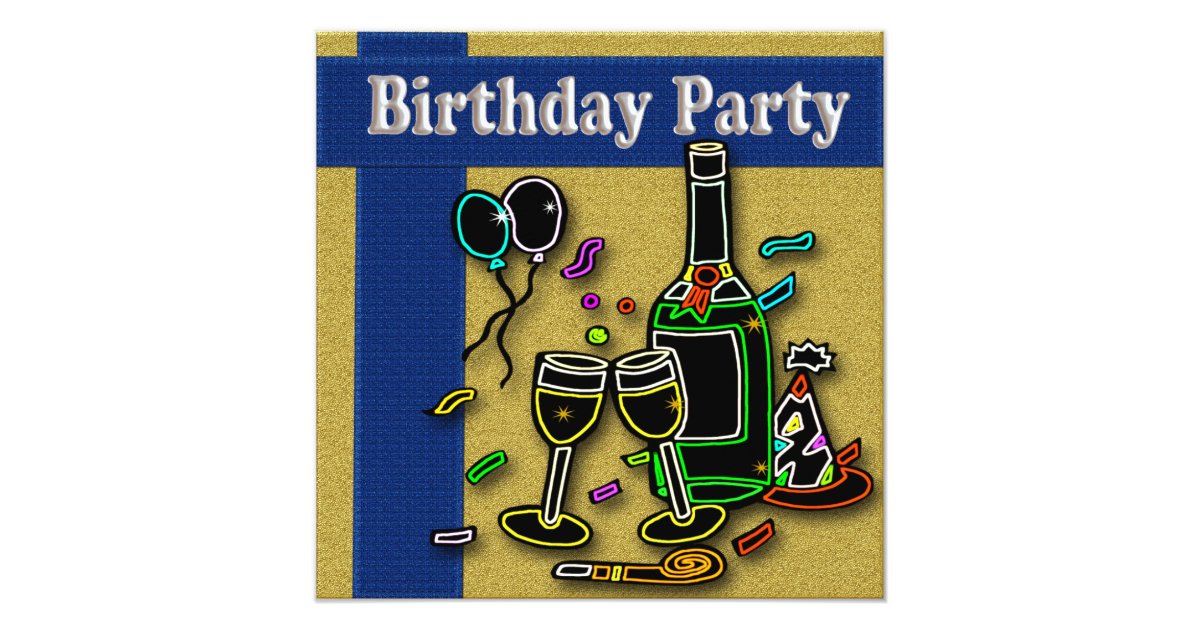 Adult Birthday Party Invitations | Zazzle.com