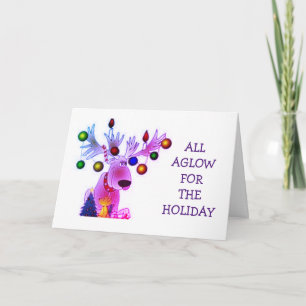 ADULT CHRISTMAS "ALL A GLOW FOR CHRITMAS" CARD