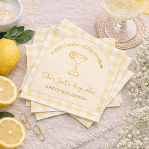 Adult Cocktail Birthday, “Just a Drop Older Napkins