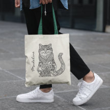 Adult Color Cat Mandala Monogram