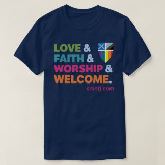 Adult Color Welcome Pride + Episcopal Pride Shield T-Shirt