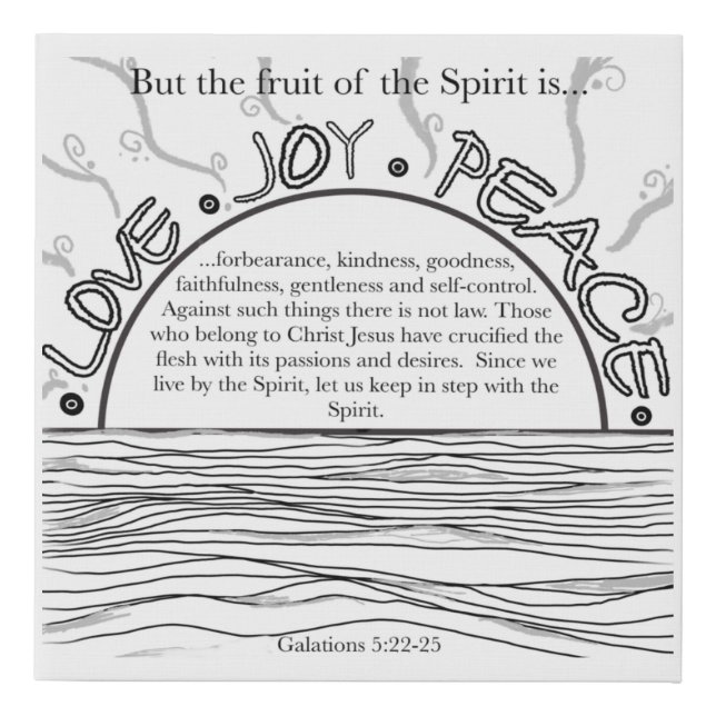 Adult coloring bible verse faux canvas print (Front)