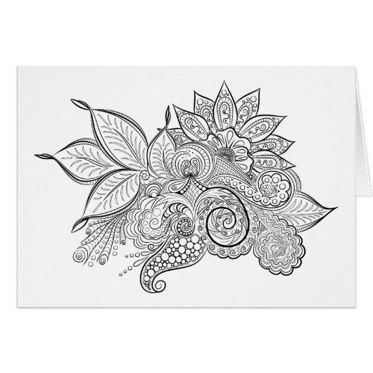 Adult Coloring Bohemian Abstract Mandala (Front Horizontal)