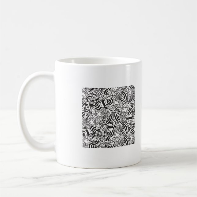 Adult coloring book coffee mug (Left)