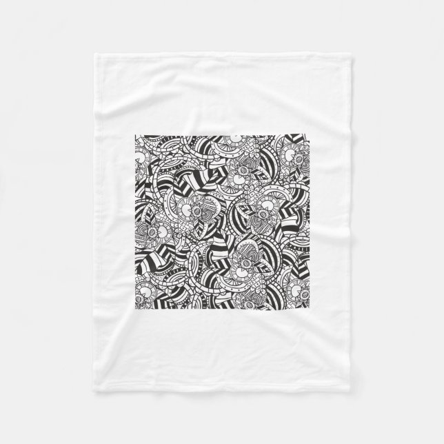 Adult coloring book fleece blanket (Front)