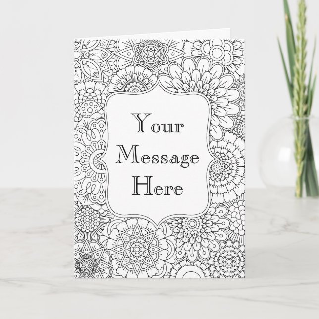 Adult Coloring Book Personalized Greeting Card (Front)