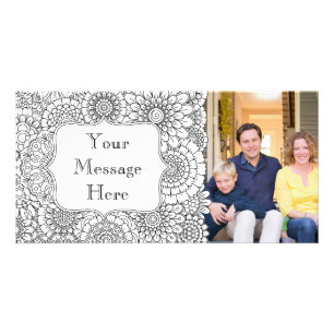 Adult Coloring Book Personalized Photo Card