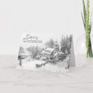 Adult Coloring Christmas Card