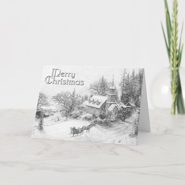 Adult Coloring Christmas Card (Front)