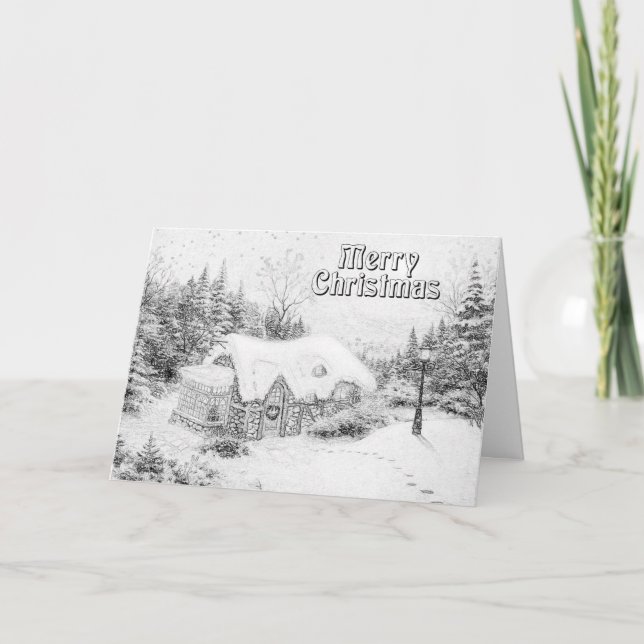 Adult Coloring Christmas Card (Front)