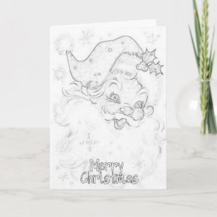 Adult Coloring Christmas Card