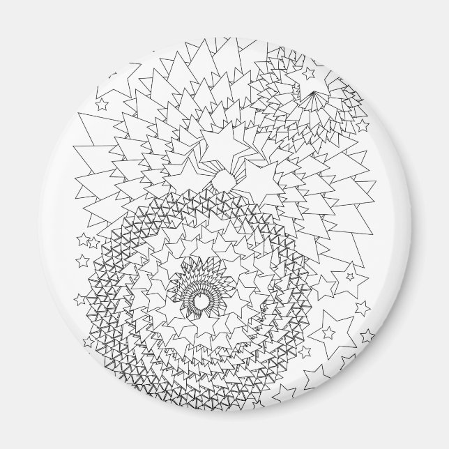 Adult Coloring Geometric Design Magnet (Front)
