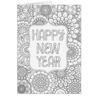 Adult Coloring Page Greeting Cards | Zazzle