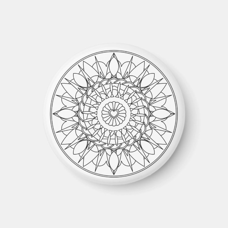 Adult Coloring Mandala Zazzle