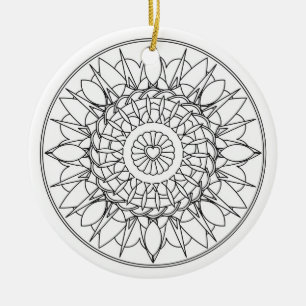 Adult Coloring Mandala Ornament