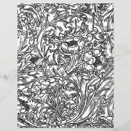 Adult Coloring Page _ William Morris Floral 