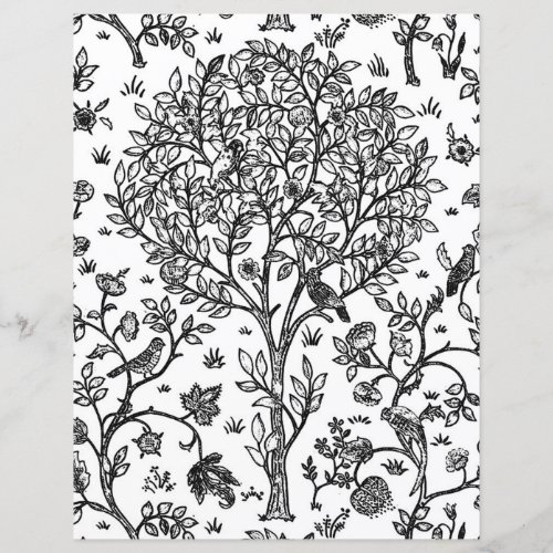 Adult Coloring Page William Morris Tree of Life