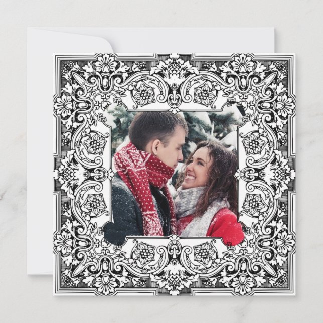 Adult Coloring: Personalized Christmas Card (Front)