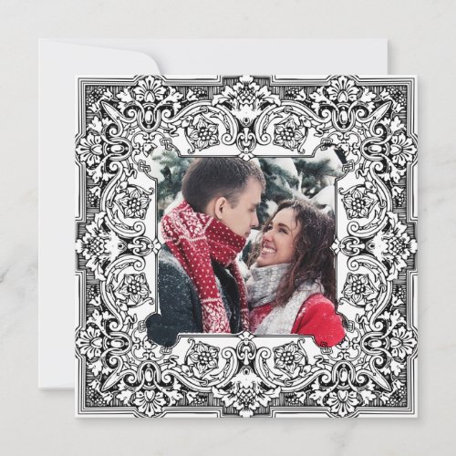 Adult Coloring Personalized Christmas Card