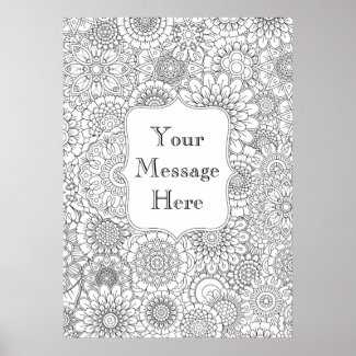 Adult Coloring Personalized Poster (Large 20x28