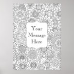 Adult Coloring Personalized Poster (large 20x28&quot;) at Zazzle