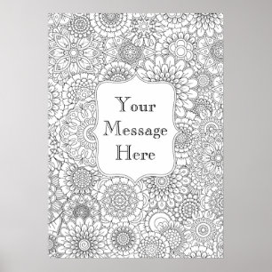 Adult Coloring Personalized Poster (Large 20x28")