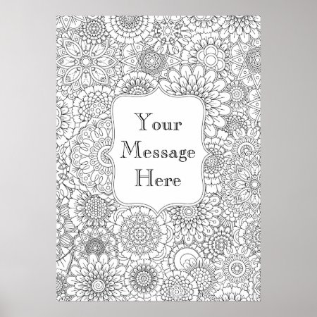 Adult Coloring Personalized Poster (large 20x28")