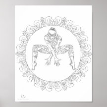 Adult Coloring Poster Mandala Dancing Dancer