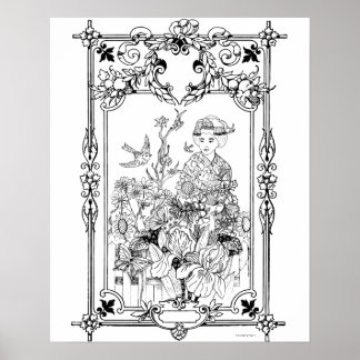Adult Coloring Poster "Moments of Solitude Art"