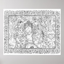 Adult Coloring Poster "Spoon Falls Art"