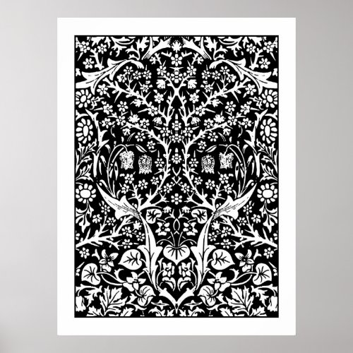 Adult Coloring Poster _ William Morris Blackthorn