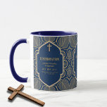 Adult Confirmation Gift Blue Gold Male Mug at Zazzle