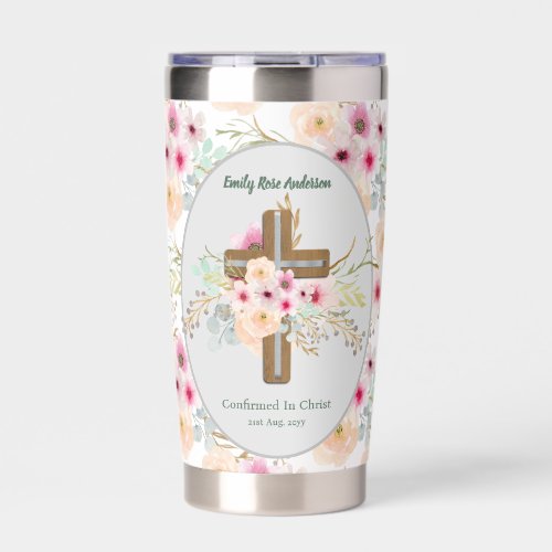 Adult CONFIRMATION Gift - Floral Cross Personalize