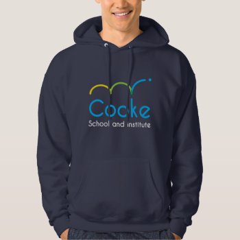 Adult Cooke Logo Hoodie Sweatshirt  Navy by CookeSchoolNYC at Zazzle