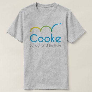 Adult Cooke Logo T-shirt  Gray T-shirt by CookeSchoolNYC at Zazzle