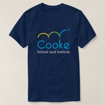 Adult Cooke Logo Tee  Dark Blue T-shirt by CookeSchoolNYC at Zazzle