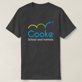 Adult Cooke Logo Tee  Dark Gray T-shirt by CookeSchoolNYC at Zazzle