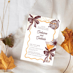 Adult Costume & Cocktails Halloween Party Invitation