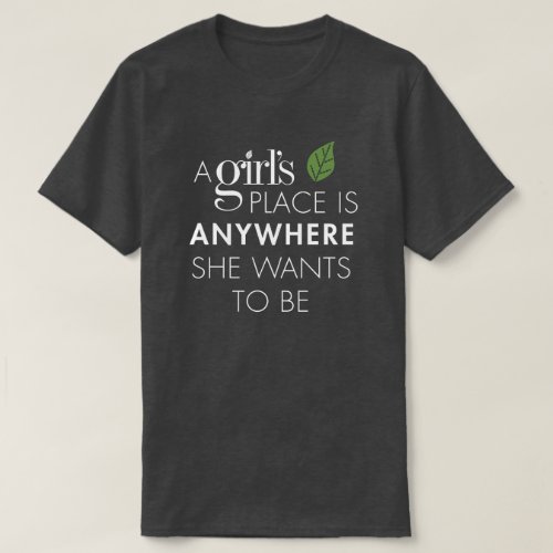 Adult Dark Gray Heather A Girls Place Tee