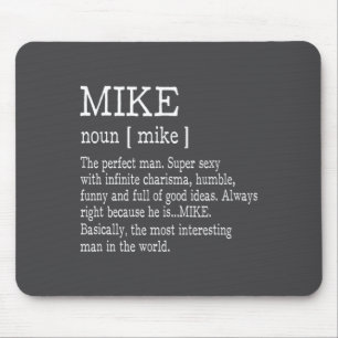 Adult Definition First Name Mike Men Funny  Mouse Pad