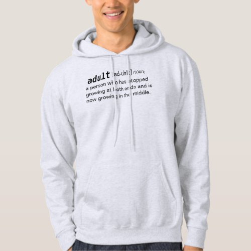 adult dictionary definition hoodie