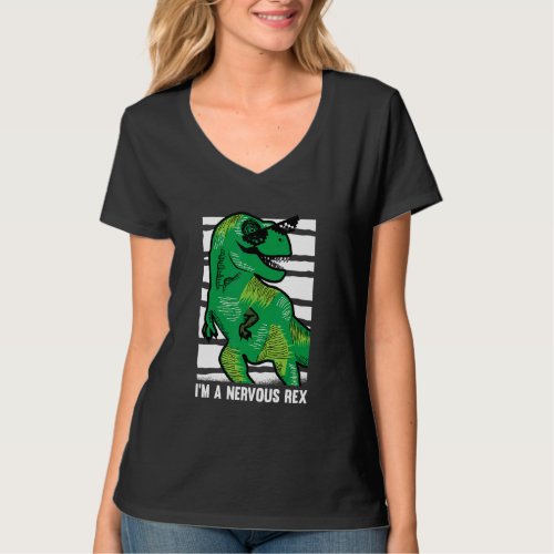 Adult Dinosaur Paleonthology Reptile  Im A Nervou T_Shirt