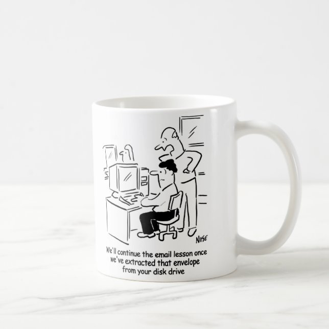 Adult Email Computer Lesson Coffee Mug (Right)