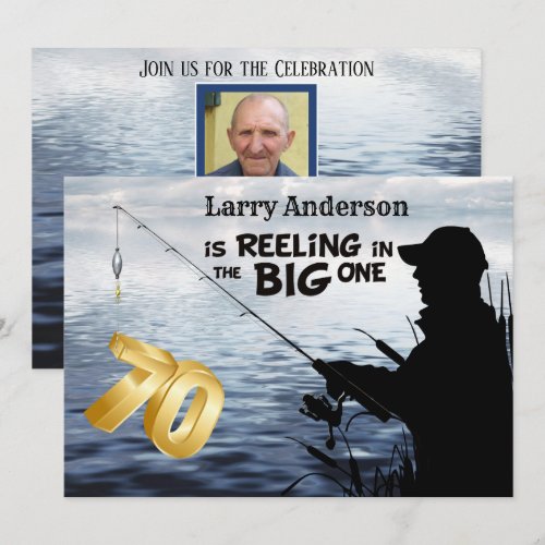 Adult Fisherman Milestone 70 Birthday  the Big One